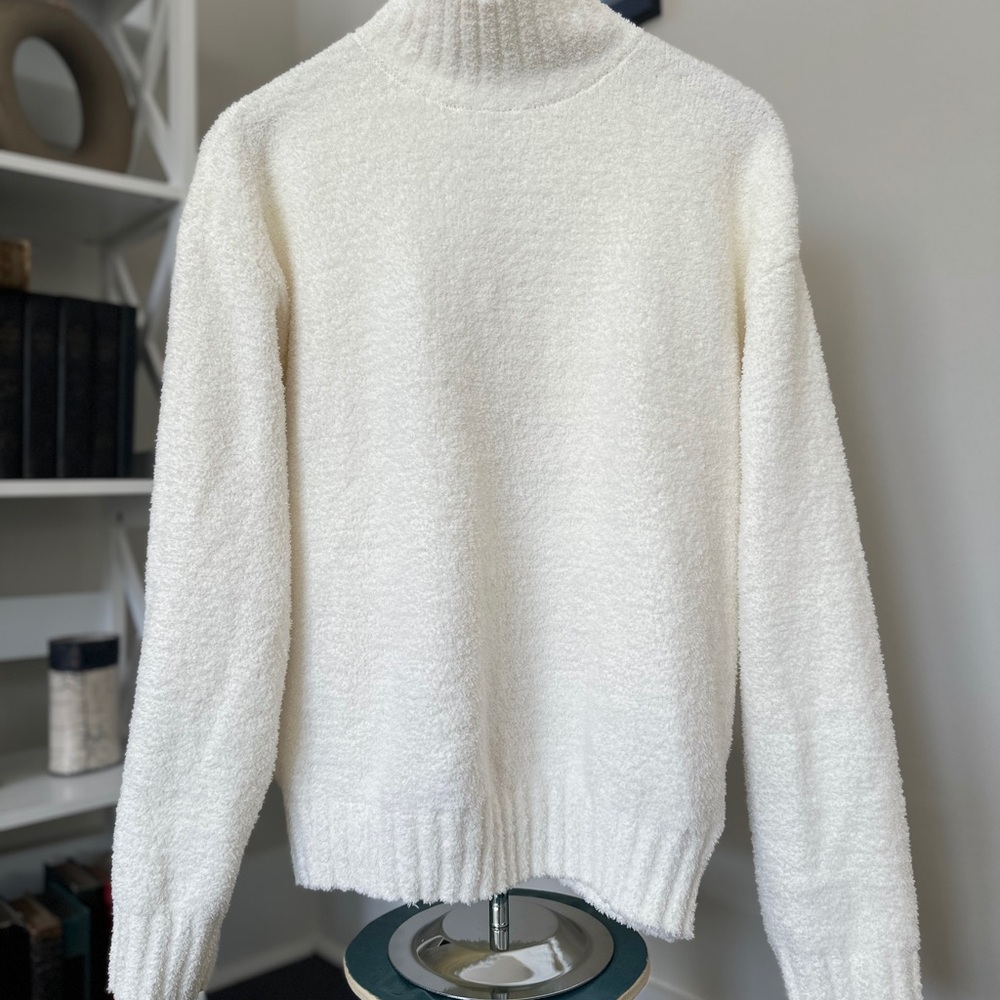 Cozy White Knit Sweater